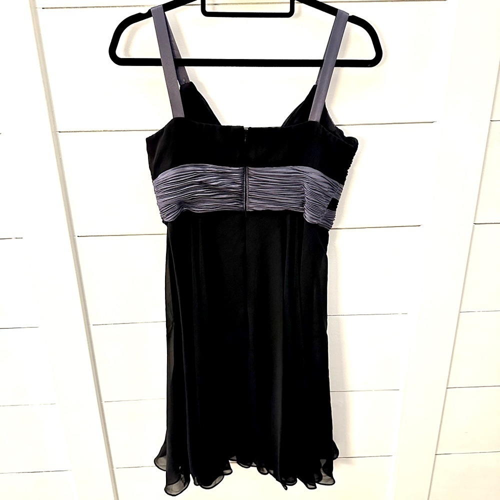 Y2K Vintage black babydoll Dressbarn midi prom party woman evening dress 10 - Picture 3 of 15